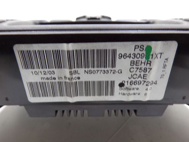 Commande de chauffage