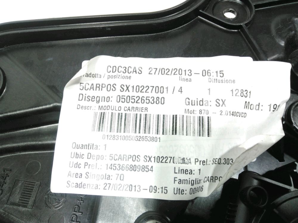 Lève-vitre électrique arrière gauche