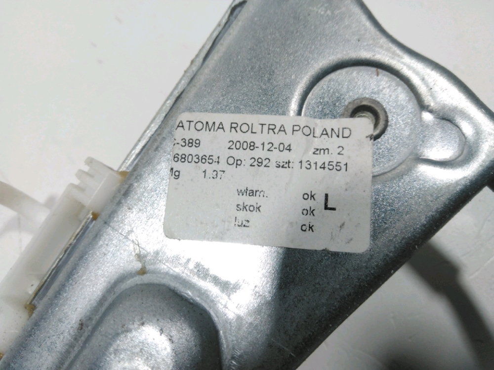 Lève-vitre manuel arrière gauche