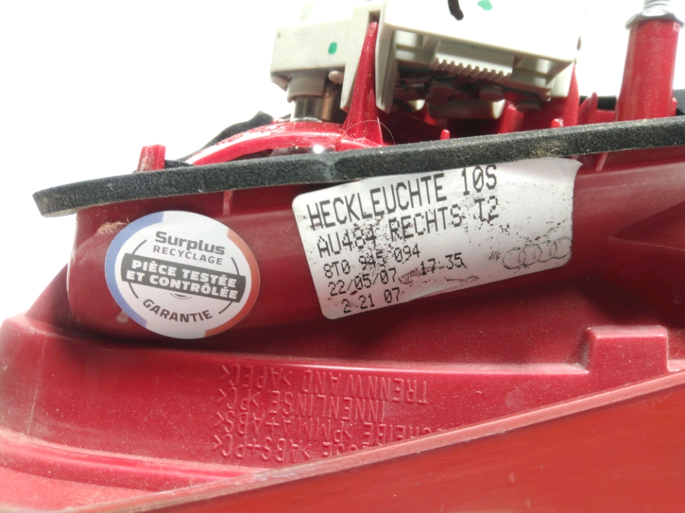 Feu arrière intérieur droit