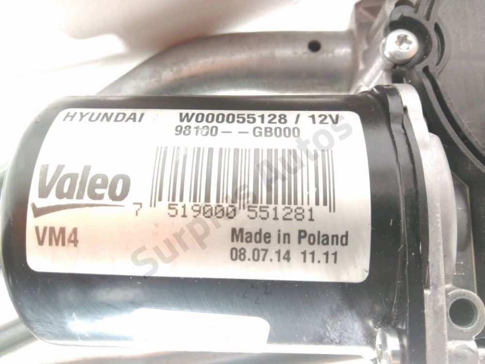 Mécanisme + moteur d'essuie glace avant