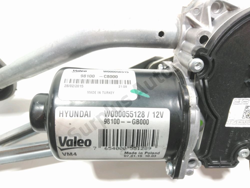 Mécanisme + moteur d'essuie glace avant