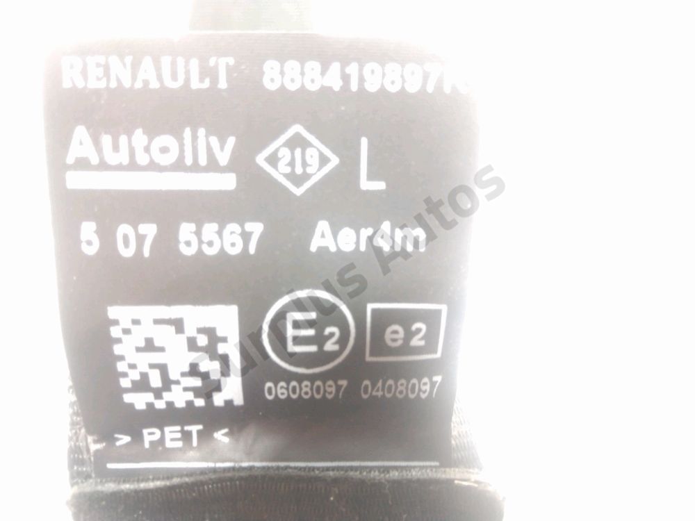 Ceinture arrière gauche