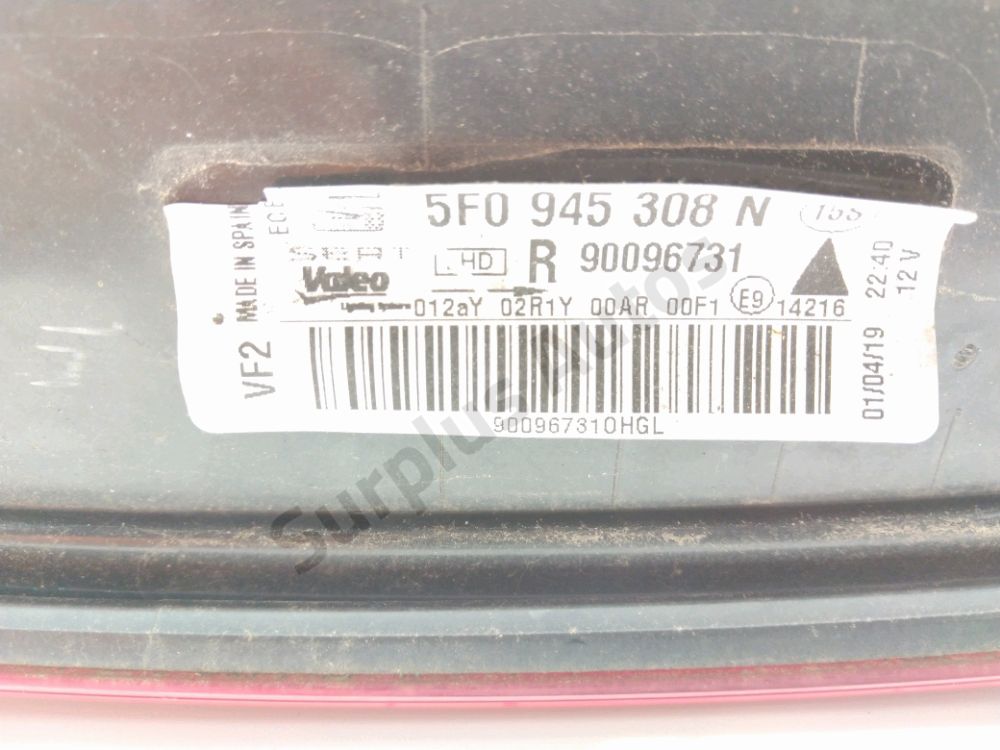 Feu arrière intérieur droit