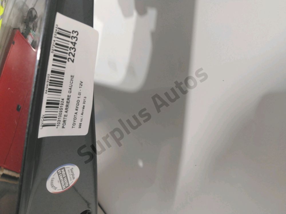 Porte arrière gauche