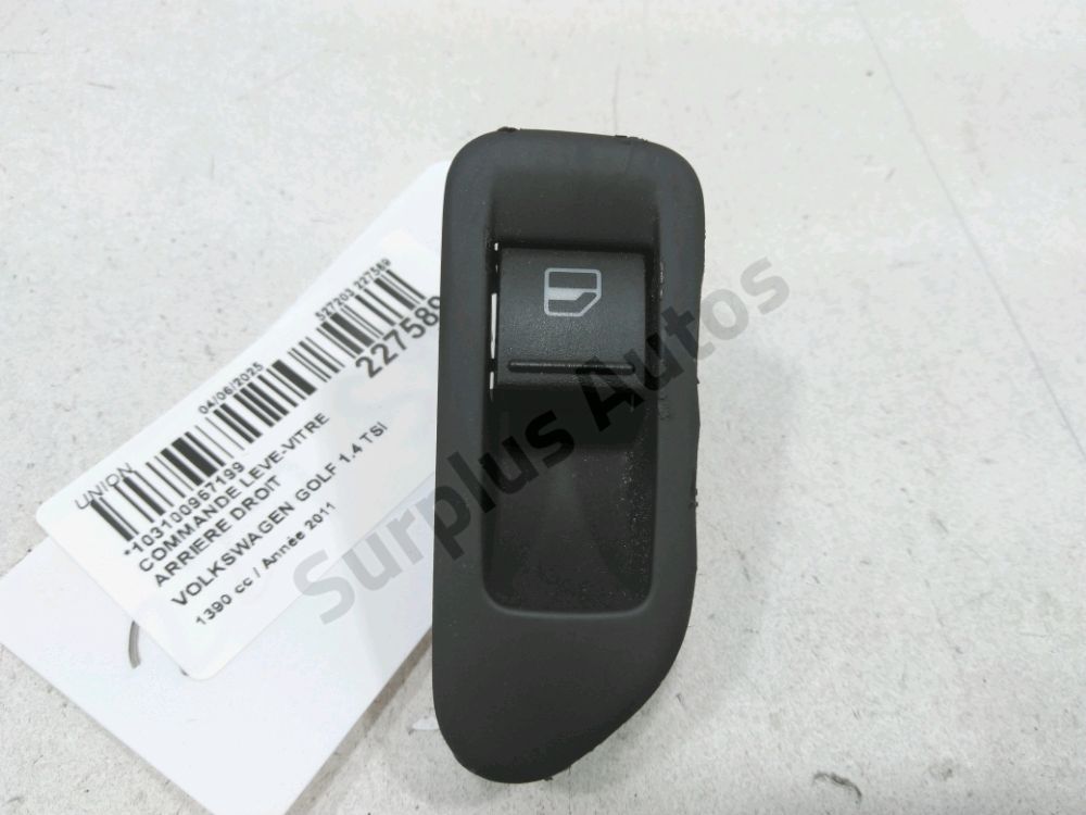 Commande lève-vitre arrière droit