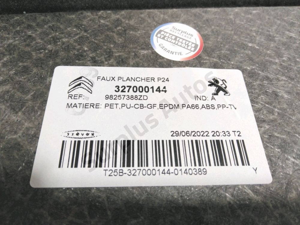 Tapis de coffre