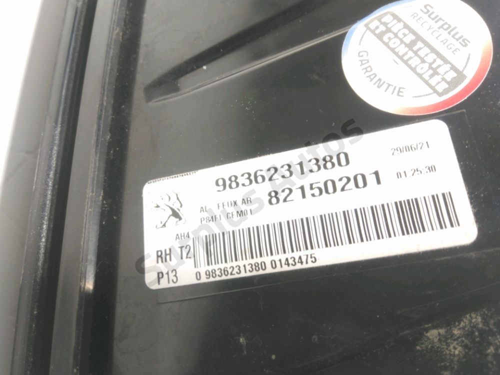 Feu arrière intérieur droit