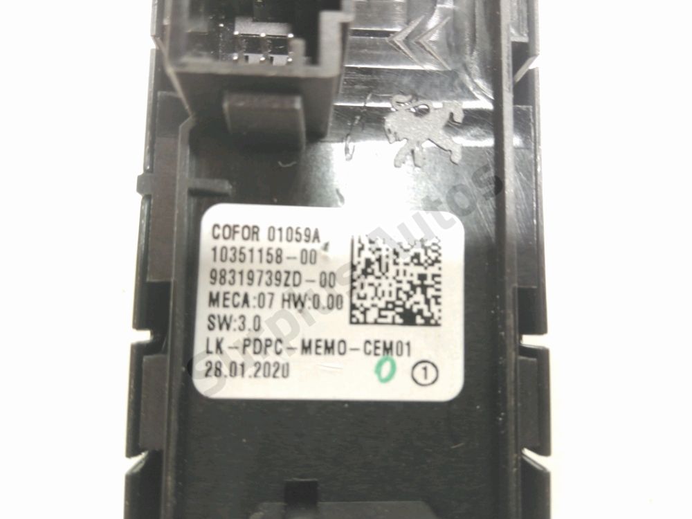 Commande lève-vitre avant gauche