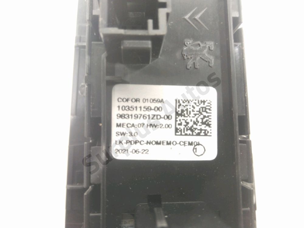 Commande lève-vitre avant gauche