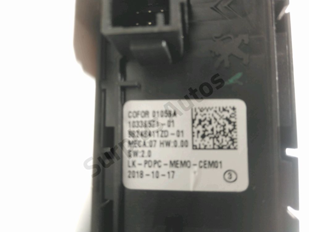 Commande lève-vitre avant gauche