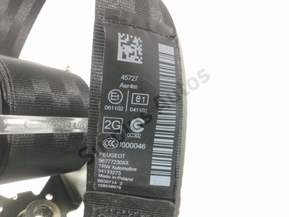 Ceinture arrière gauche