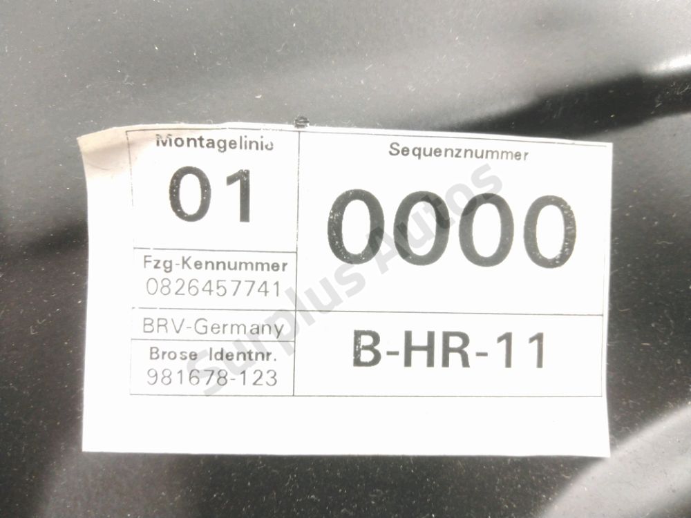 Lève-vitre électrique arrière droit