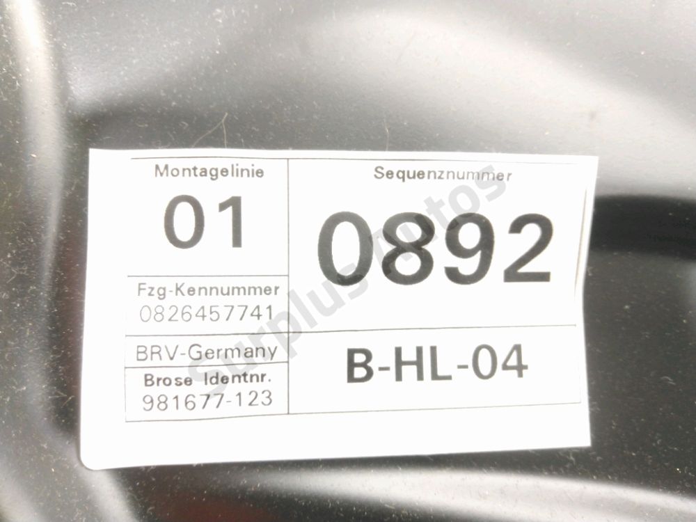 Lève-vitre électrique arrière gauche