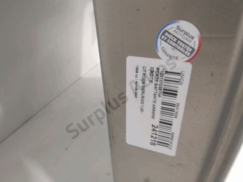 Porte battante arrière droite