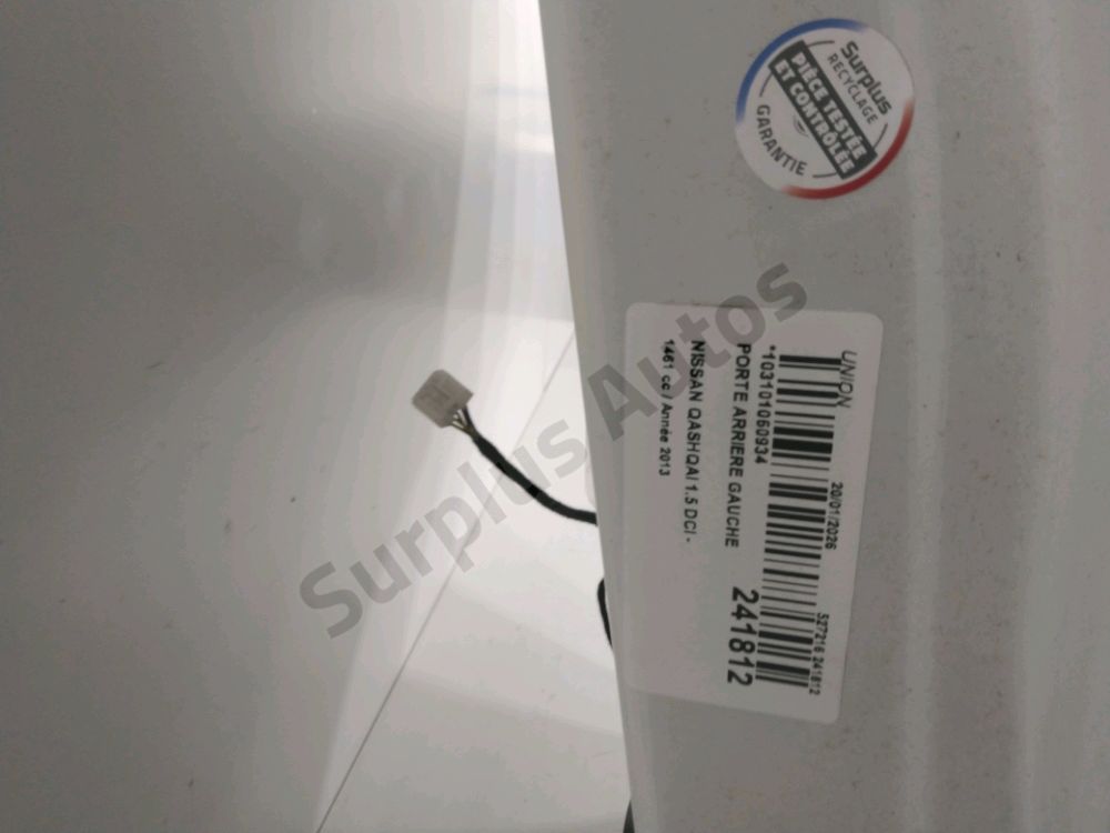 Porte arrière gauche