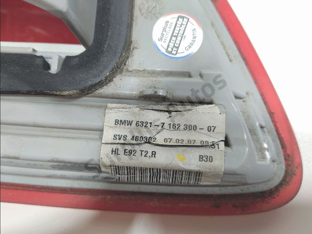 Feu arrière intérieur droit