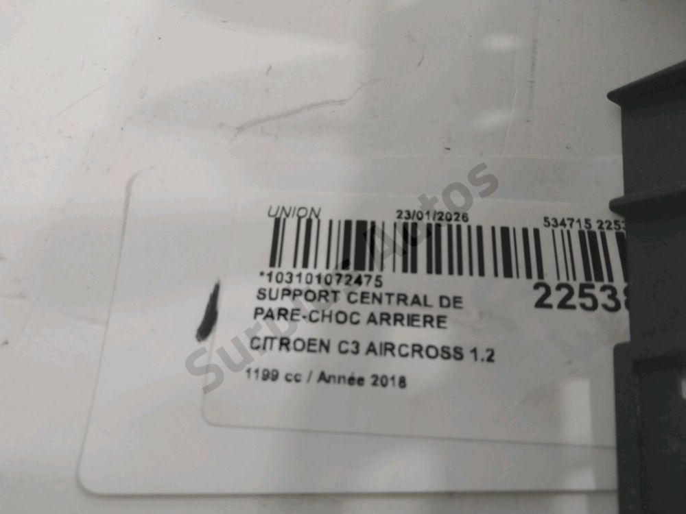 Support central de pare-choc arrière