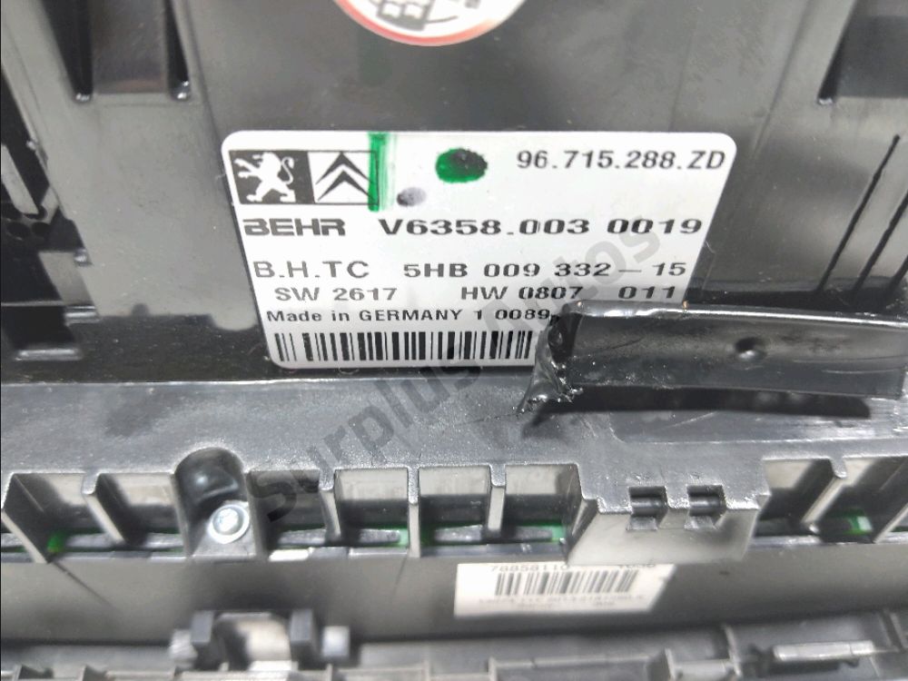 Commande de chauffage