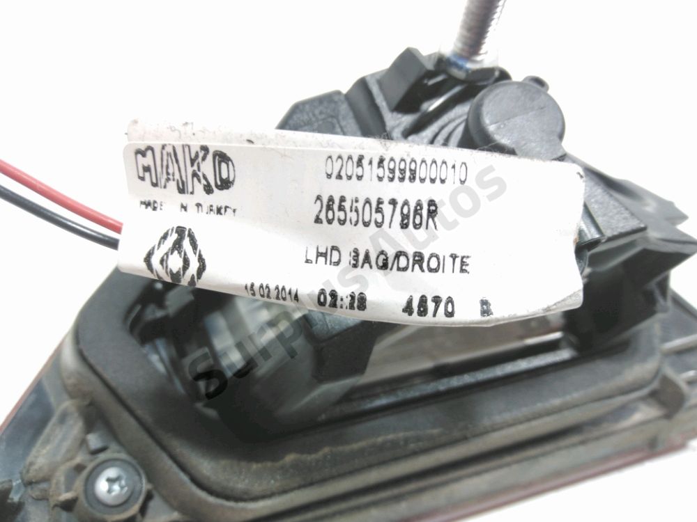 Feu arrière intérieur droit