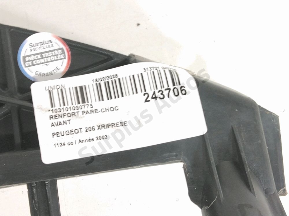 Renfort pare-choc avant