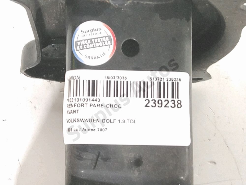 Renfort pare-choc avant