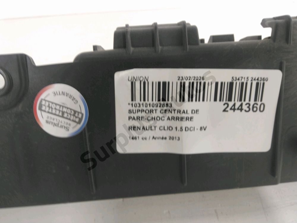 Support central de pare-choc arrière