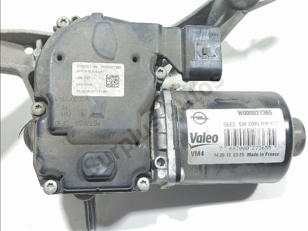 Mécanisme + moteur d'essuie glace avant