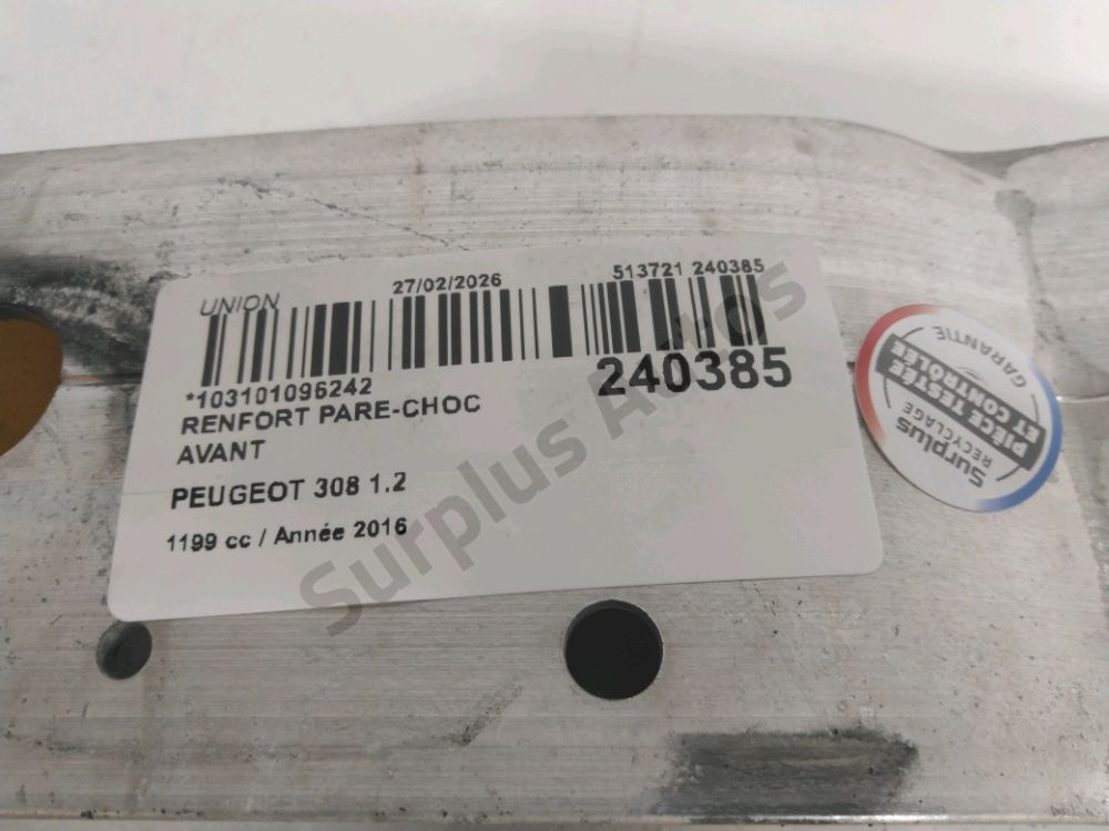 Renfort pare-choc avant