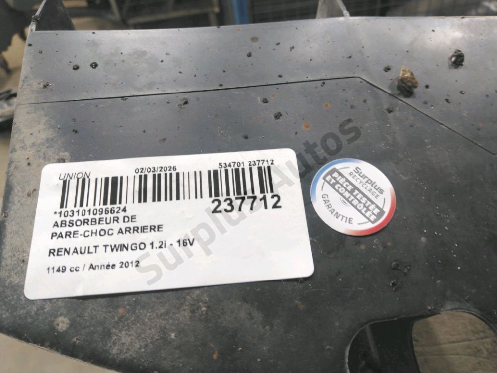 Absorbeur de pare-choc arrière