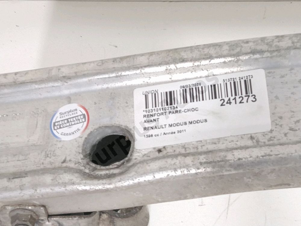 Renfort pare-choc avant