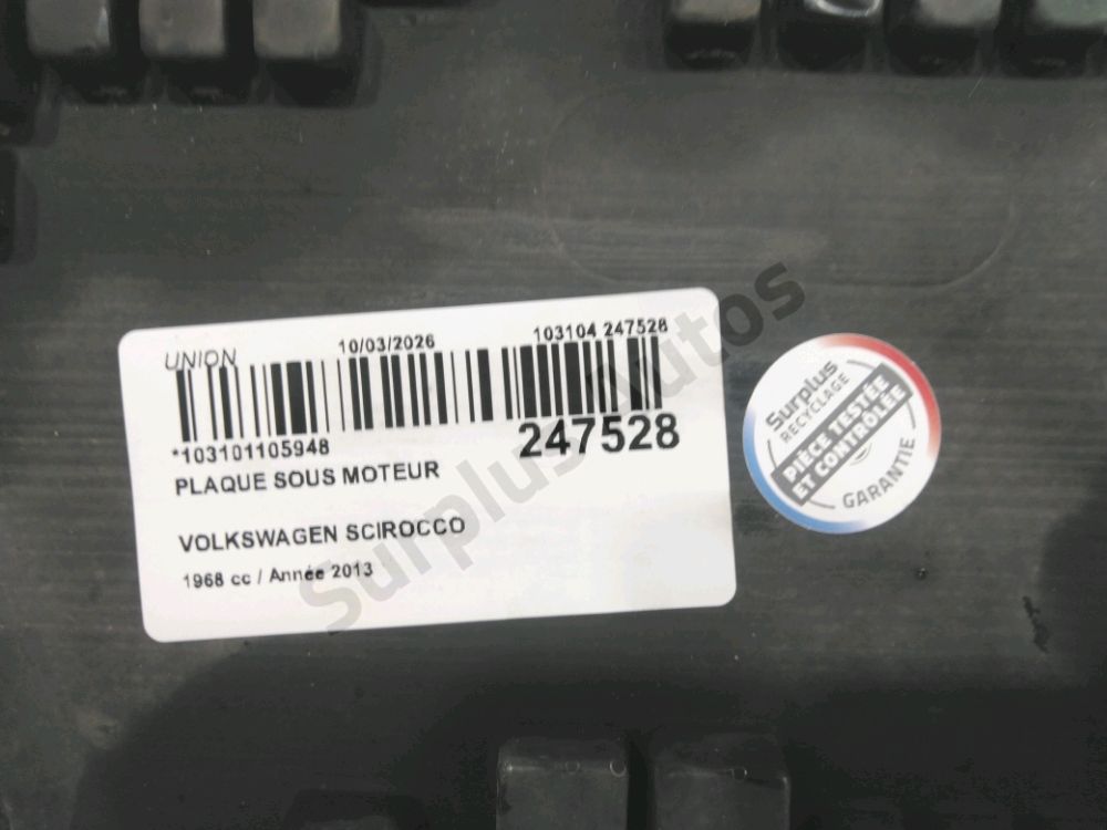 Plaque sous moteur