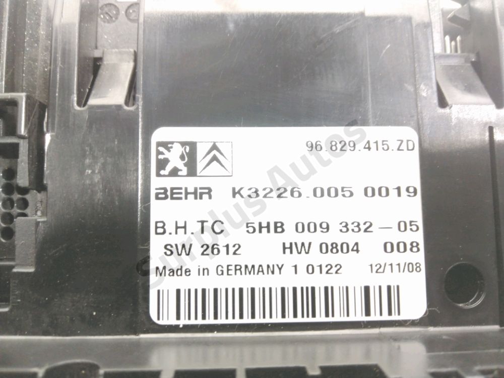 Commande de chauffage