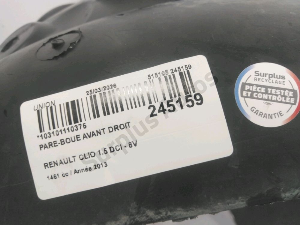 Pare-boue avant droit