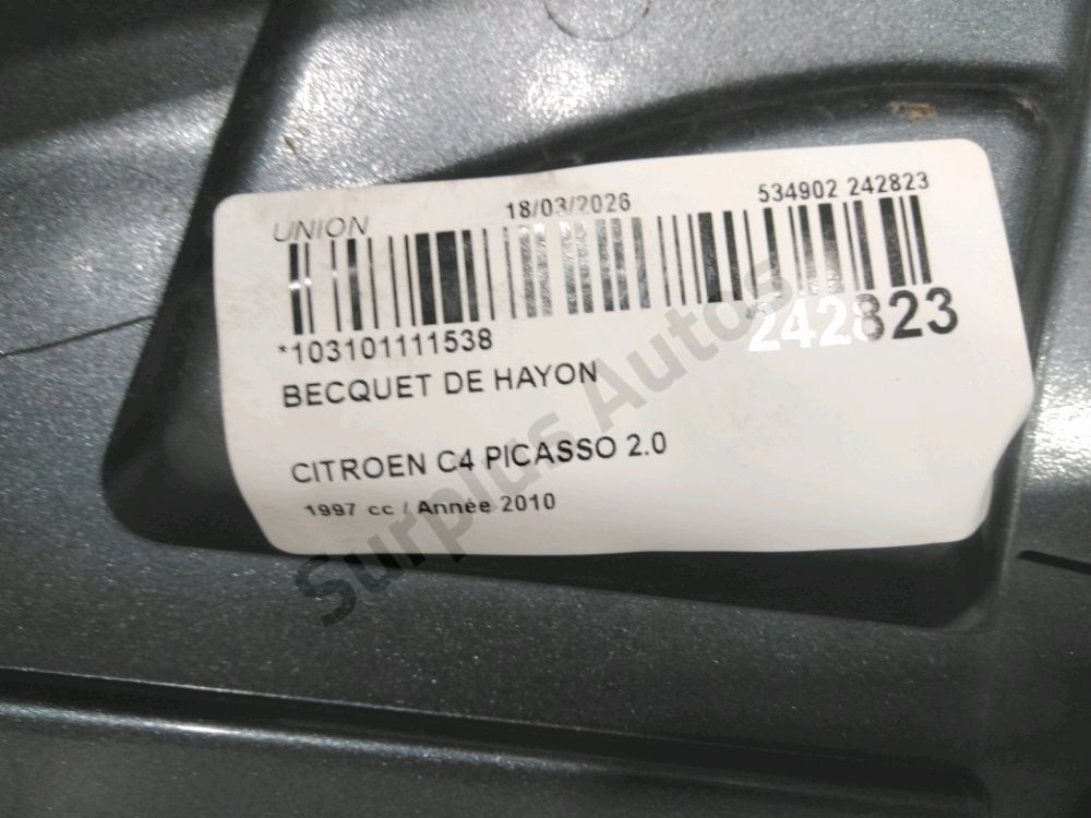 Becquet de hayon