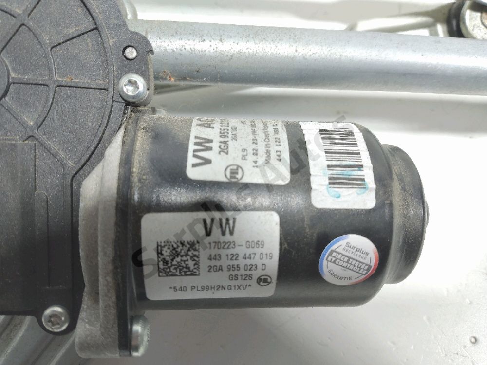 Mécanisme + moteur d'essuie glace avant