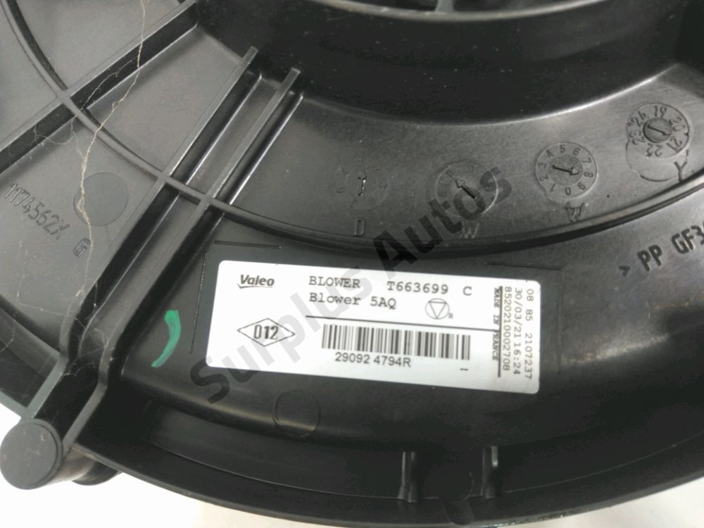 Motoventilateur refroidissement batterie traction