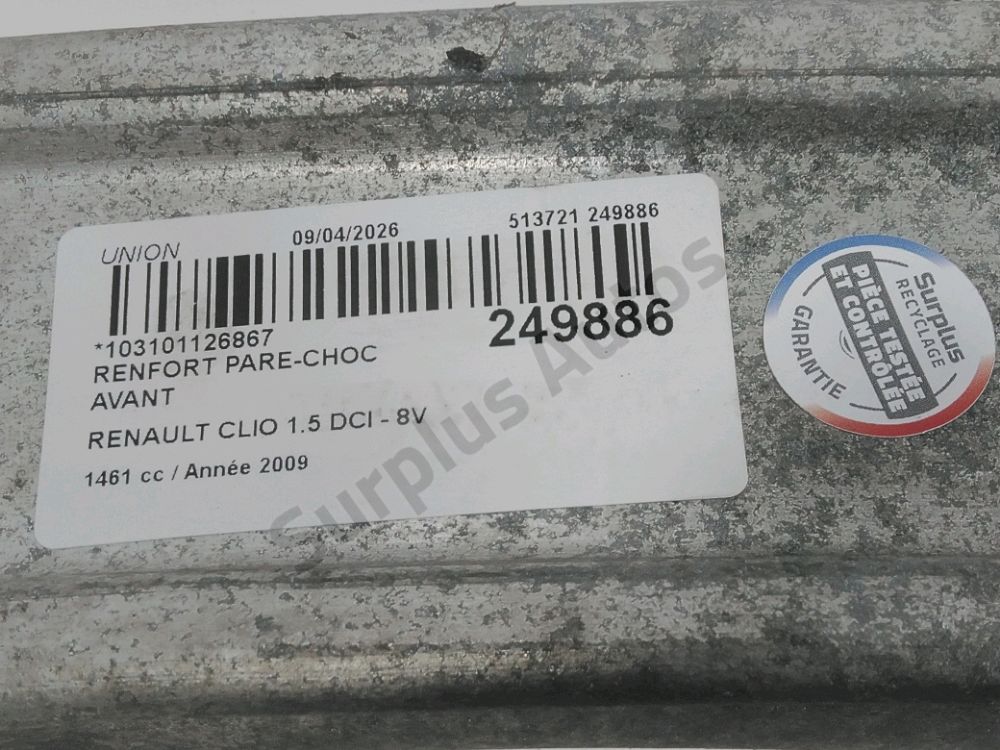 Renfort pare-choc avant