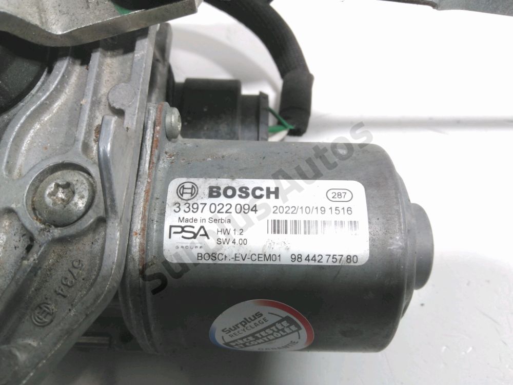 Mécanisme + moteur d'essuie glace avant