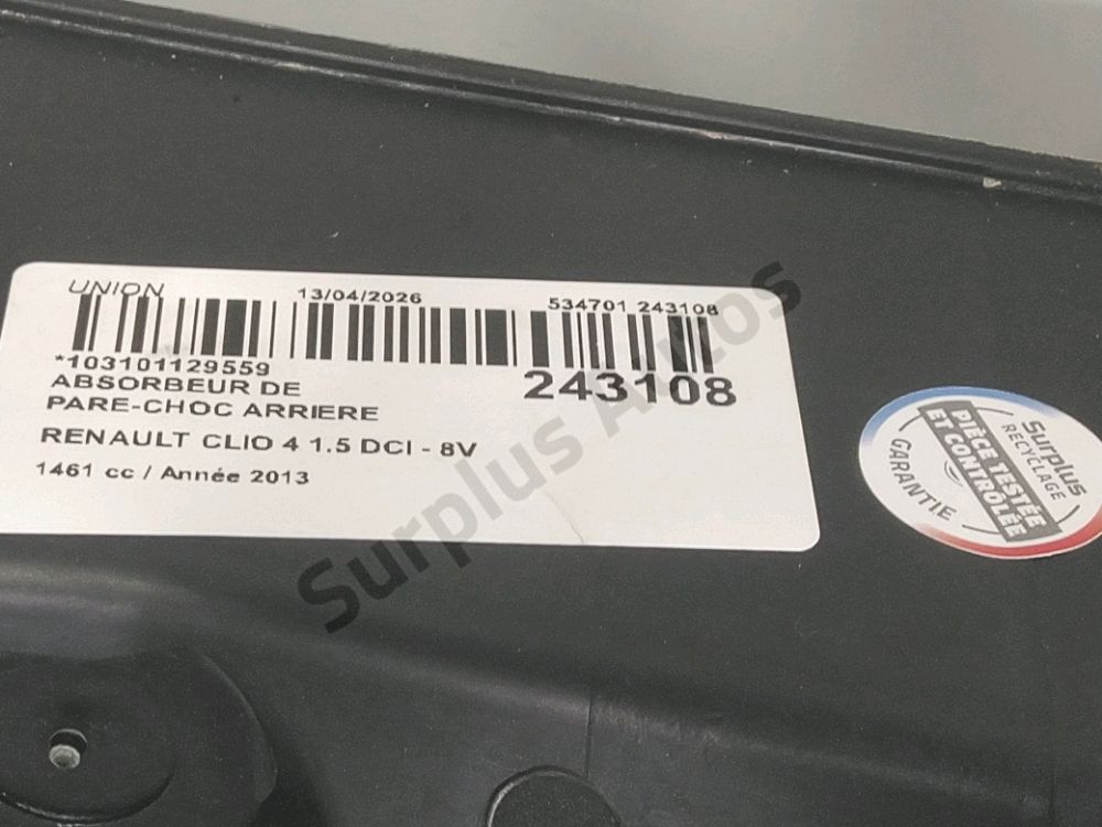 Absorbeur de pare-choc arrière