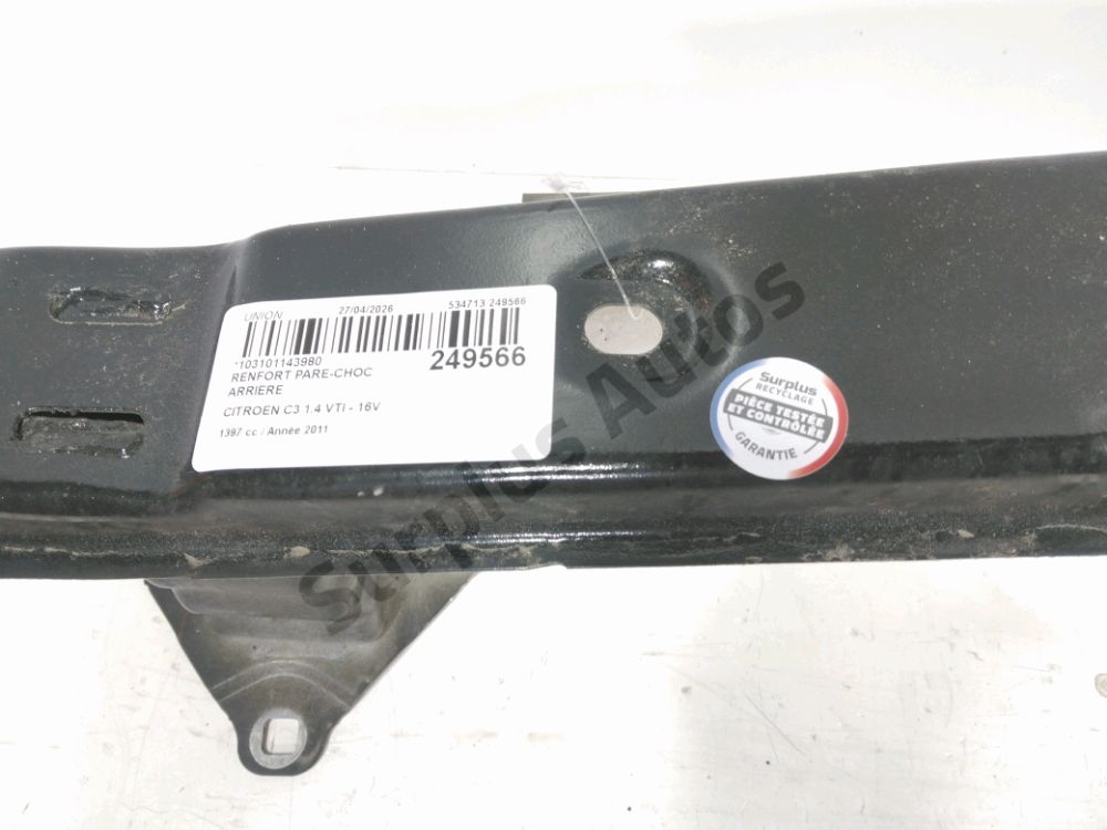 Renfort pare-choc arrière