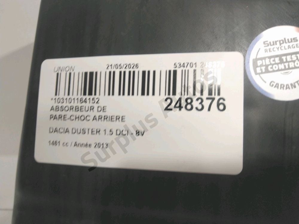 Absorbeur de pare-choc arrière