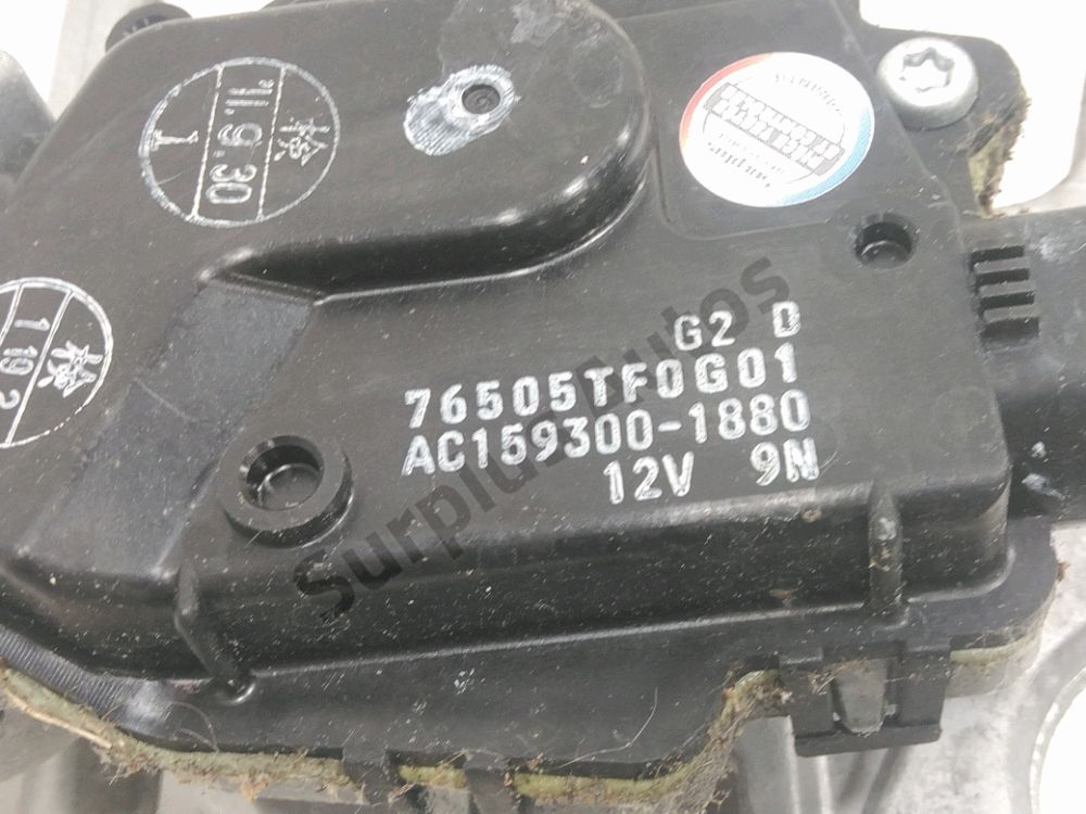 Mécanisme + moteur d'essuie glace avant
