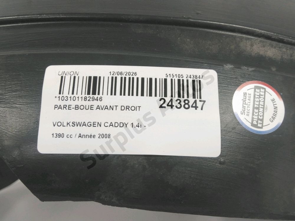 Pare-boue avant droit