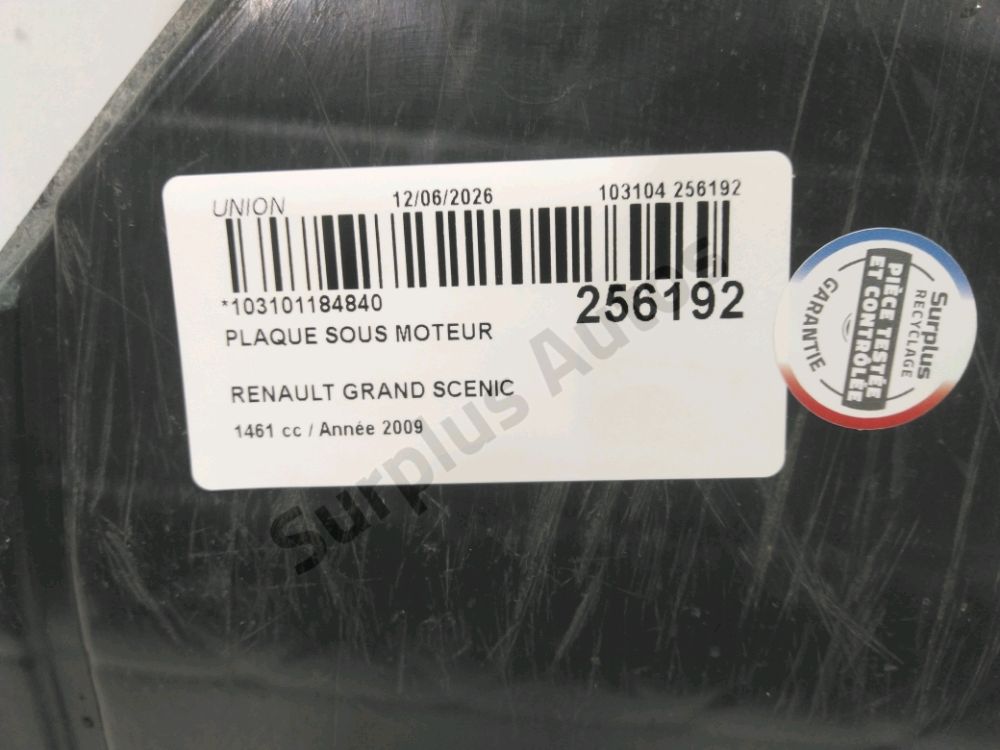 Plaque sous moteur
