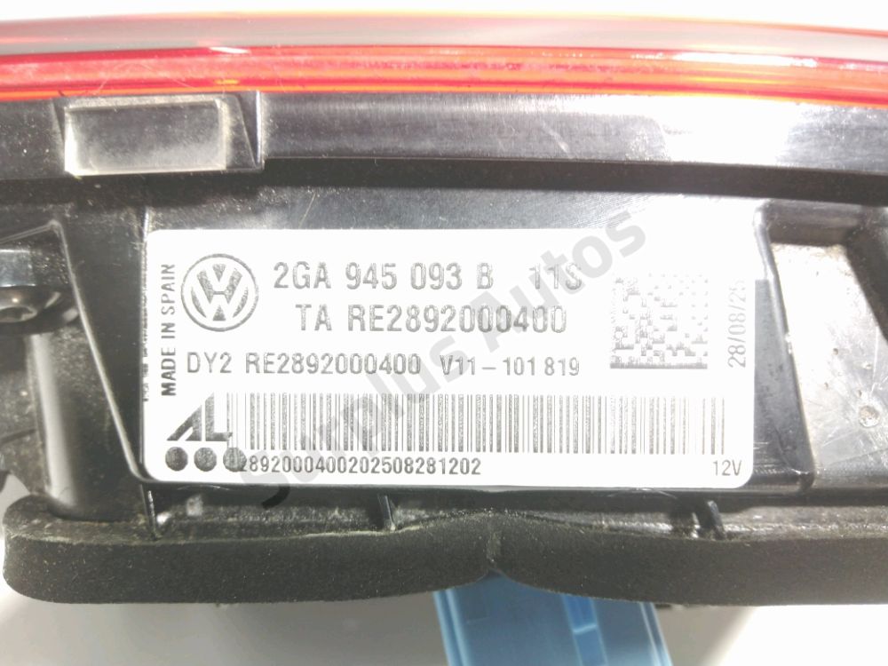 Feu arrière intérieur gauche