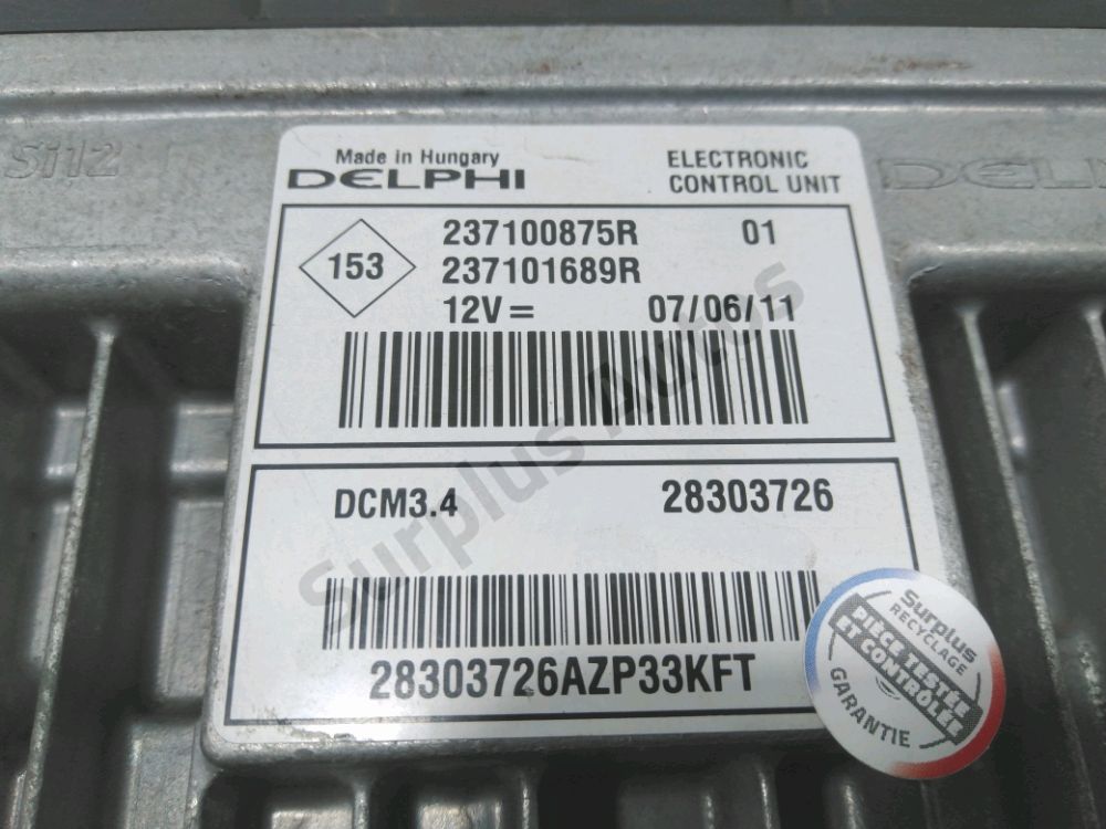 Calculateur moteur