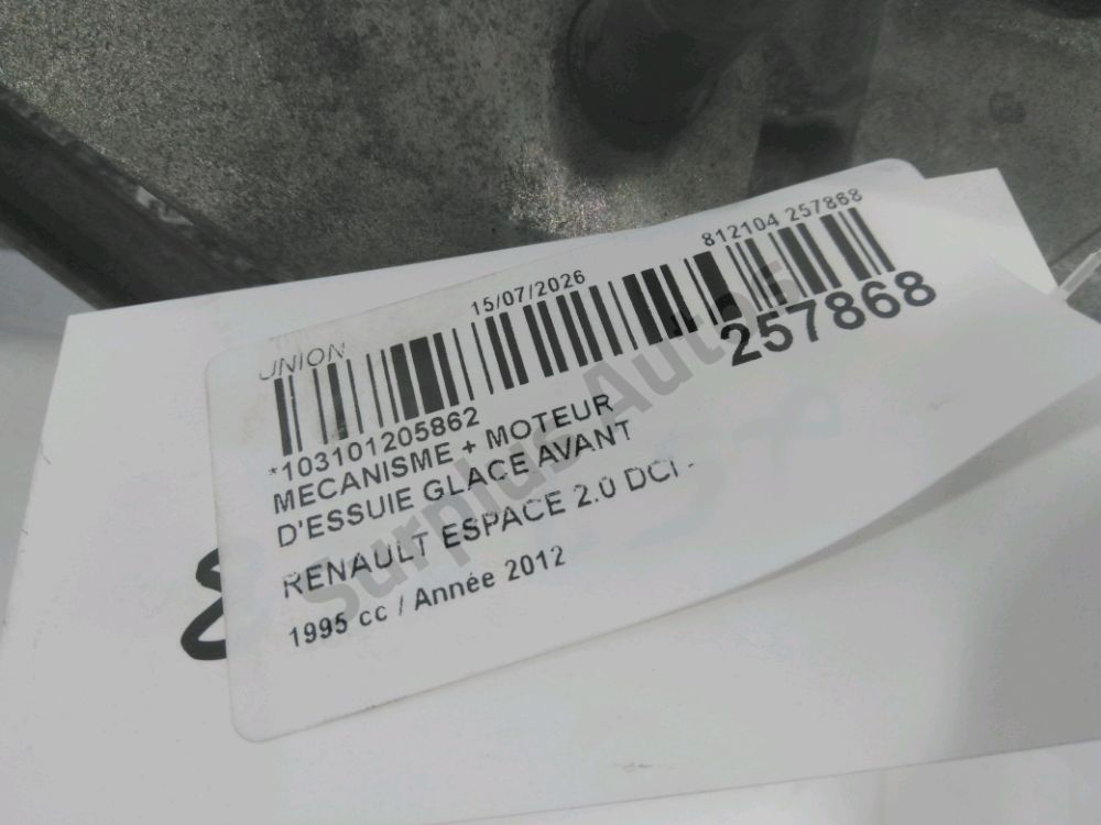 Mécanisme + moteur d'essuie glace avant