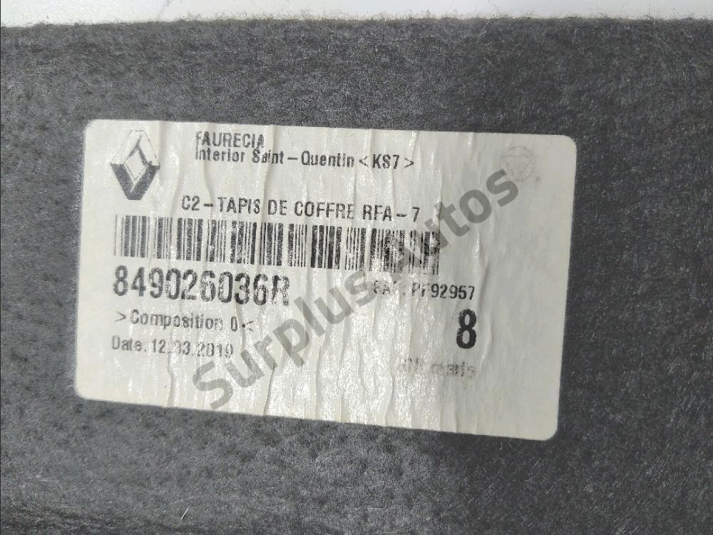 Tapis de coffre