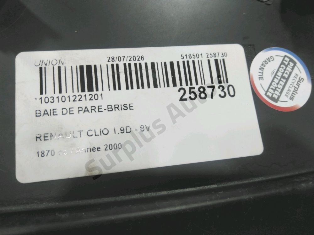 Baie de pare-brise